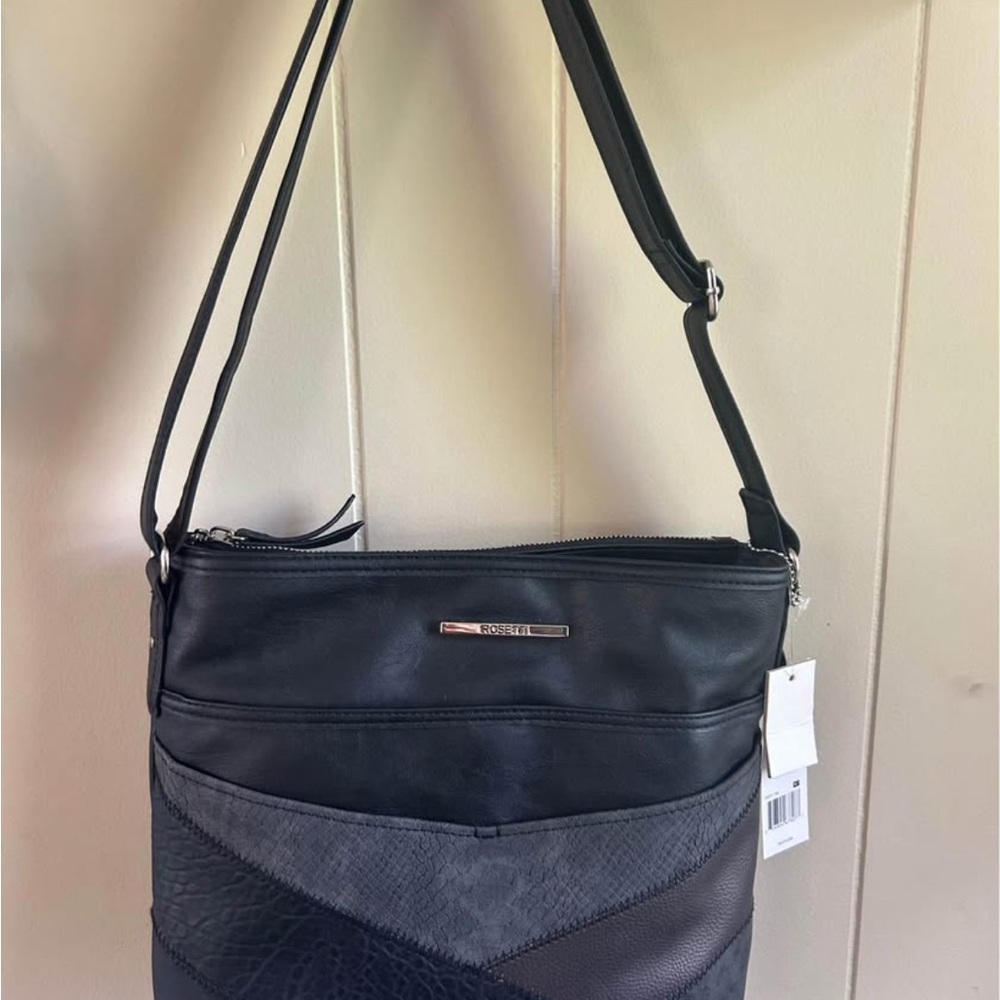 Black and Gray Crossbody Bag